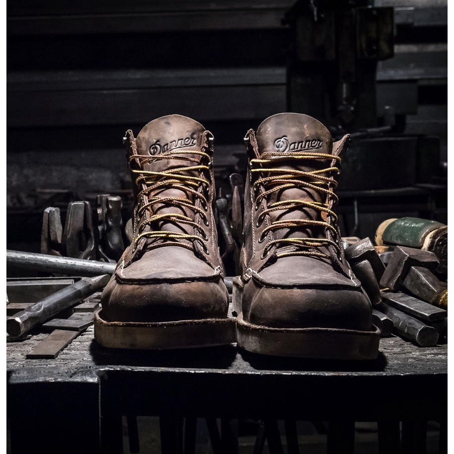 Danner Bull Run Moc Toe 6 Brown Steel Toe
