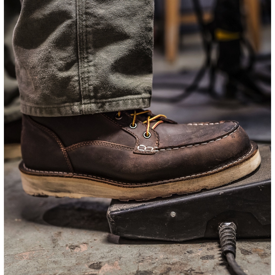 Danner Bull Run Moc Toe 6 Brown Steel Toe
