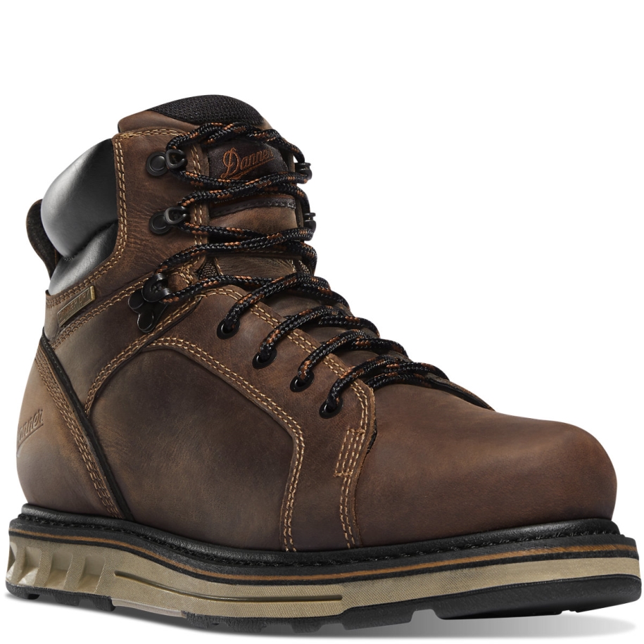 Steel Yard 6 Brown Steel Toe Wedge Hot Danner